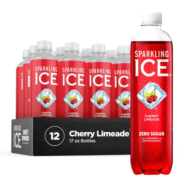 , Cherry Limeade Sparkling Water, Zero Sugar Flavored Water, with Vitamins and Antioxidants, Low Calorie Beverage, 17 Fl Oz Bottles (Pack of 12) - Image 2