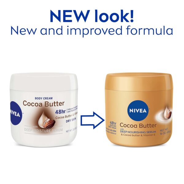 NIVEA Cocoa Butter Body Cream with Deep Nourishing Serum, Cocoa Butter Cream for Dry Skin, 16 Ounce Jar - Image 3