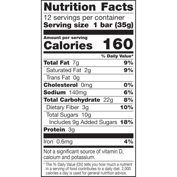 Soft-Baked Oatmeal Squares, Peanut Butter Breakfast Snacks, 12 CT, Kids Snacks,14.88 OZ - Image 3