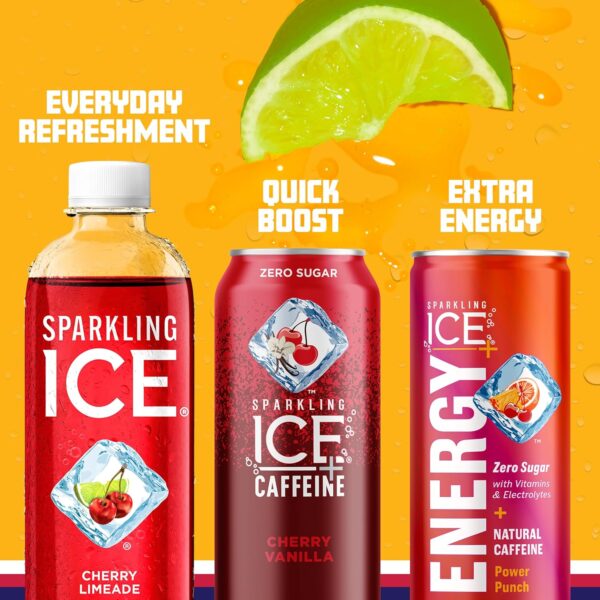 , Cherry Limeade Sparkling Water, Zero Sugar Flavored Water, with Vitamins and Antioxidants, Low Calorie Beverage, 17 Fl Oz Bottles (Pack of 12) - Image 6