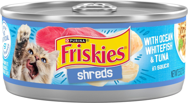 Purina  Shreds with Ocean Whitefish and Tuna in Sauce Wet Cat Food - (Pack of 24) 5.5 Oz. Cans