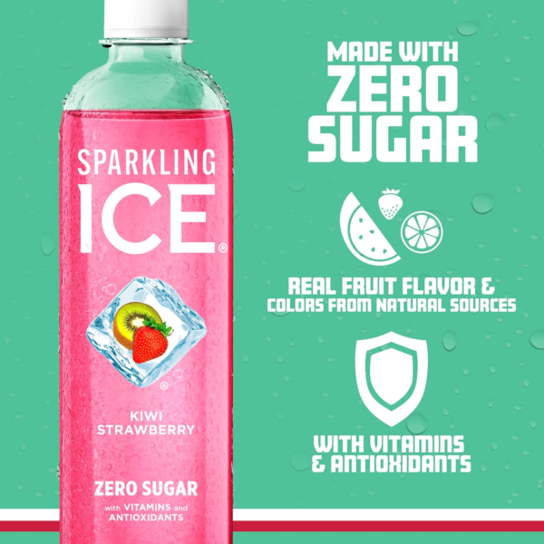 , Kiwi Strawberry Sparkling Water, Zero Sugar Flavored Water, with Antioxidants and Vitamins, Zero Sugar, 17 Fl Oz Bottles (Pack of 12) - Image 3