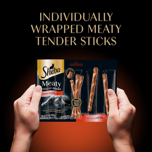 Meaty Tender Sticks Soft Cat Treats with Chicken, 0.14 Oz., 5 Count (Pack of 10) - Image 3