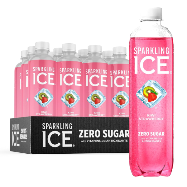 , Kiwi Strawberry Sparkling Water, Zero Sugar Flavored Water, with Antioxidants and Vitamins, Zero Sugar, 17 Fl Oz Bottles (Pack of 12)