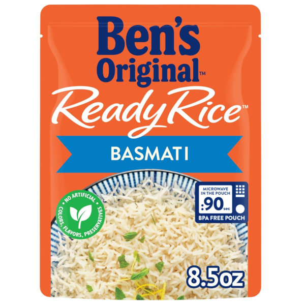 Ready Rice Basmati Rice, Easy Side Dish, 8.5 OZ Pouch (Pack of 6)