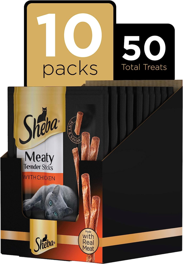 Meaty Tender Sticks Soft Cat Treats with Chicken, 0.14 Oz., 5 Count (Pack of 10) - Image 2